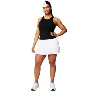 Fabletics Women's Hot Shot Pleated Skirt Classic Mini Skort White Size 1X XXL